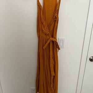 Roxy Mustard Sleeveless Maxi Sundress